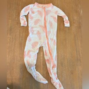 Kickee Pink and White Baby Onesie